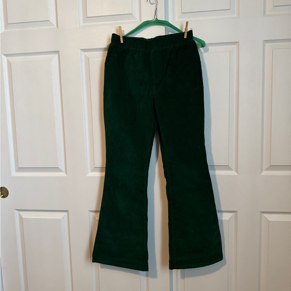 Womens Green Corduroy Pants